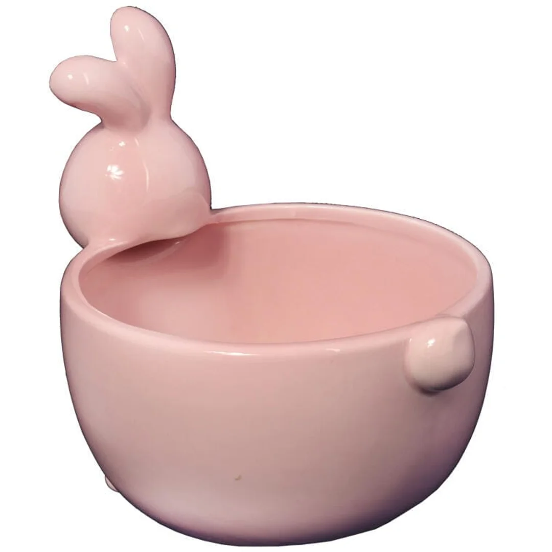 Ceramiczny Pojemnik na Słodycze w Kształcie Zajączka Wielkanocnego 13 cm — zdjęcie 3