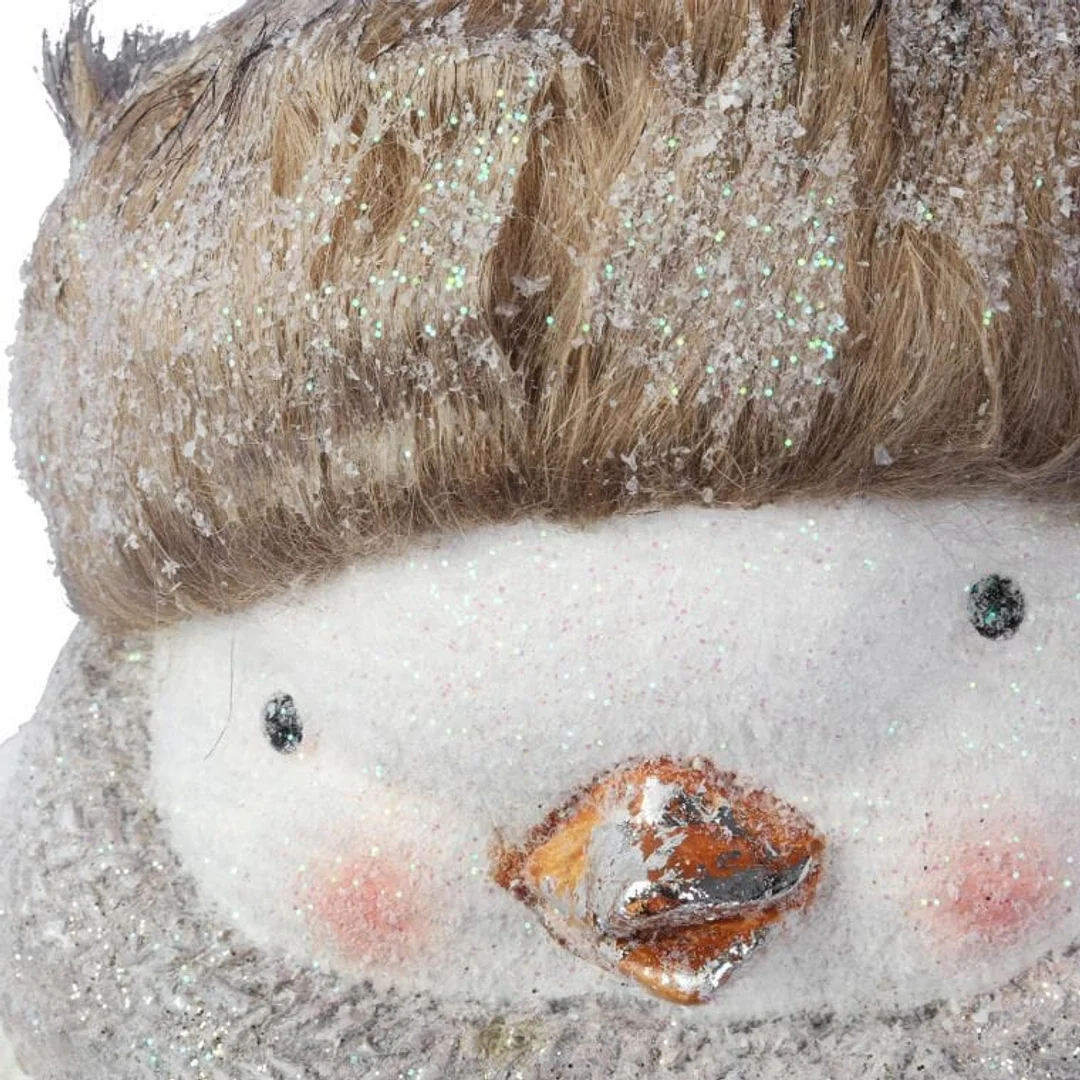 Ceramiczny Ptak na Metalowych Nogach z Brokatem - Dekoracja Świąteczna, Wysokość 47 cm — zdjęcie 2