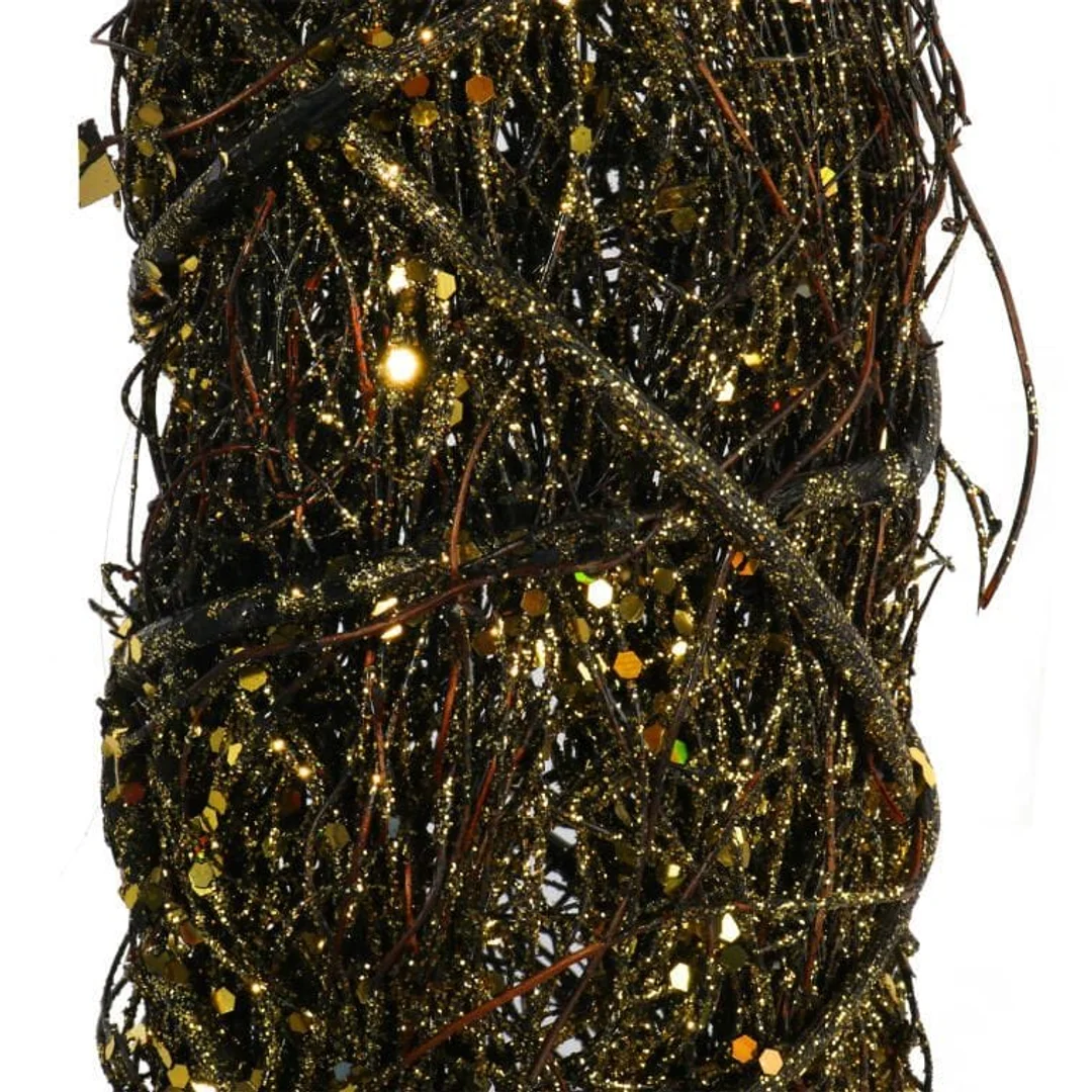 CHOINKA STOŻEK - RATTAN Z METALEM 98CM BRĄZOWA — zdjęcie 2