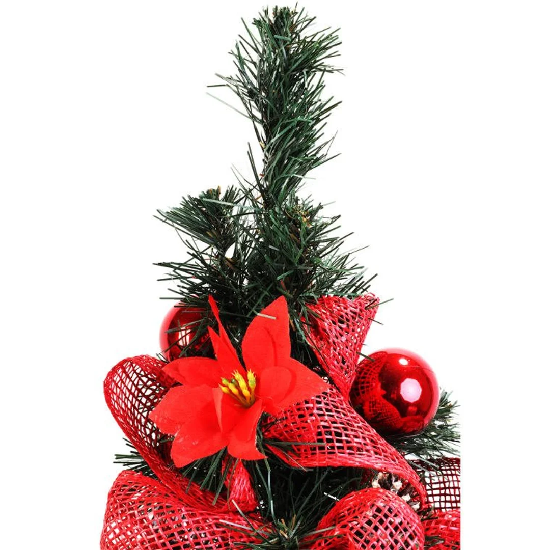 Choinka z czerwoną dekoracją 45cm — zdjęcie 2