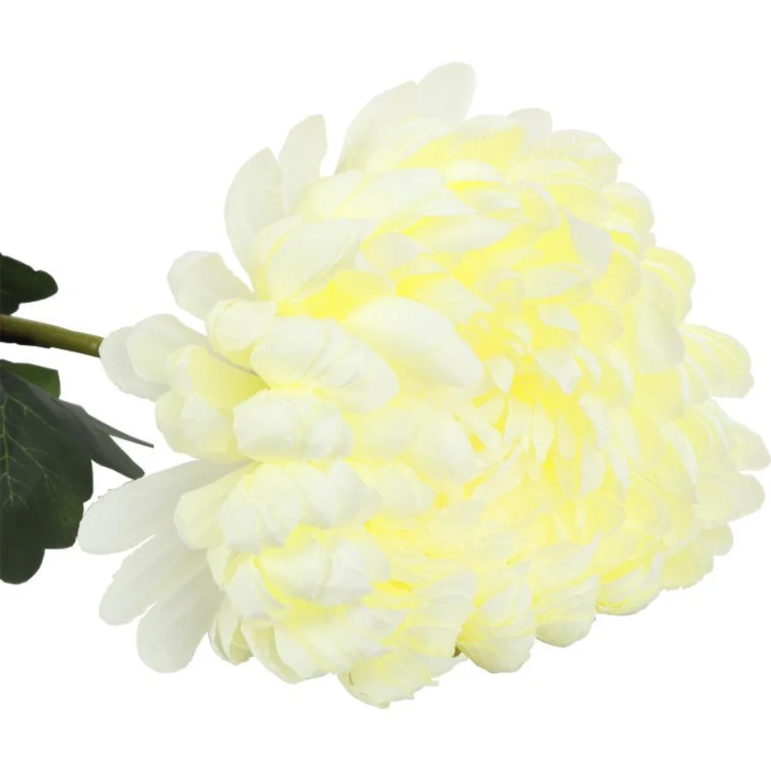 Chryzantema Dekoracyjna Biała 80 cm - Kwiat Sztuczny Wysokiej Jakości — zdjęcie 3