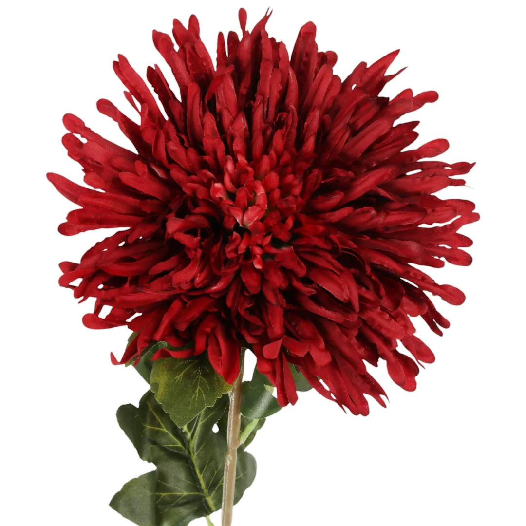 CHRYZANTEMA KWIAT SZTUCZNY do wazonu czerwona 74 cm — zdjęcie 3