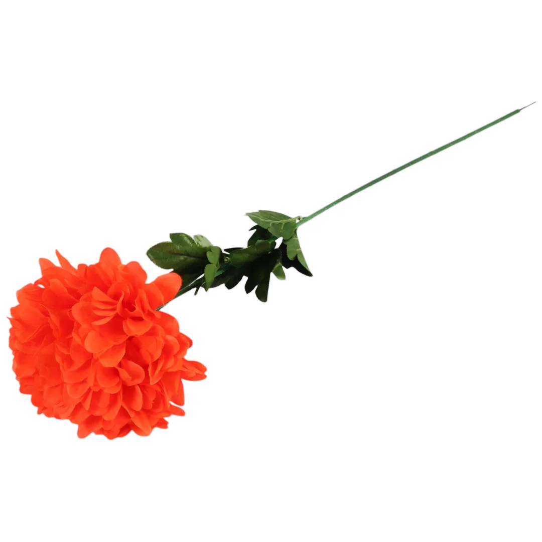 CHRYZANTEMA POJEDYNCZY KWIAT FI 20 CM CIEMNO-POMARAŃCZOWY — zdjęcie 4