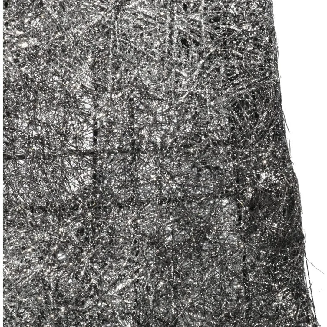 Czarno-Srebrna Choinka Stożkowa z Sizalu 40 cm — zdjęcie 2