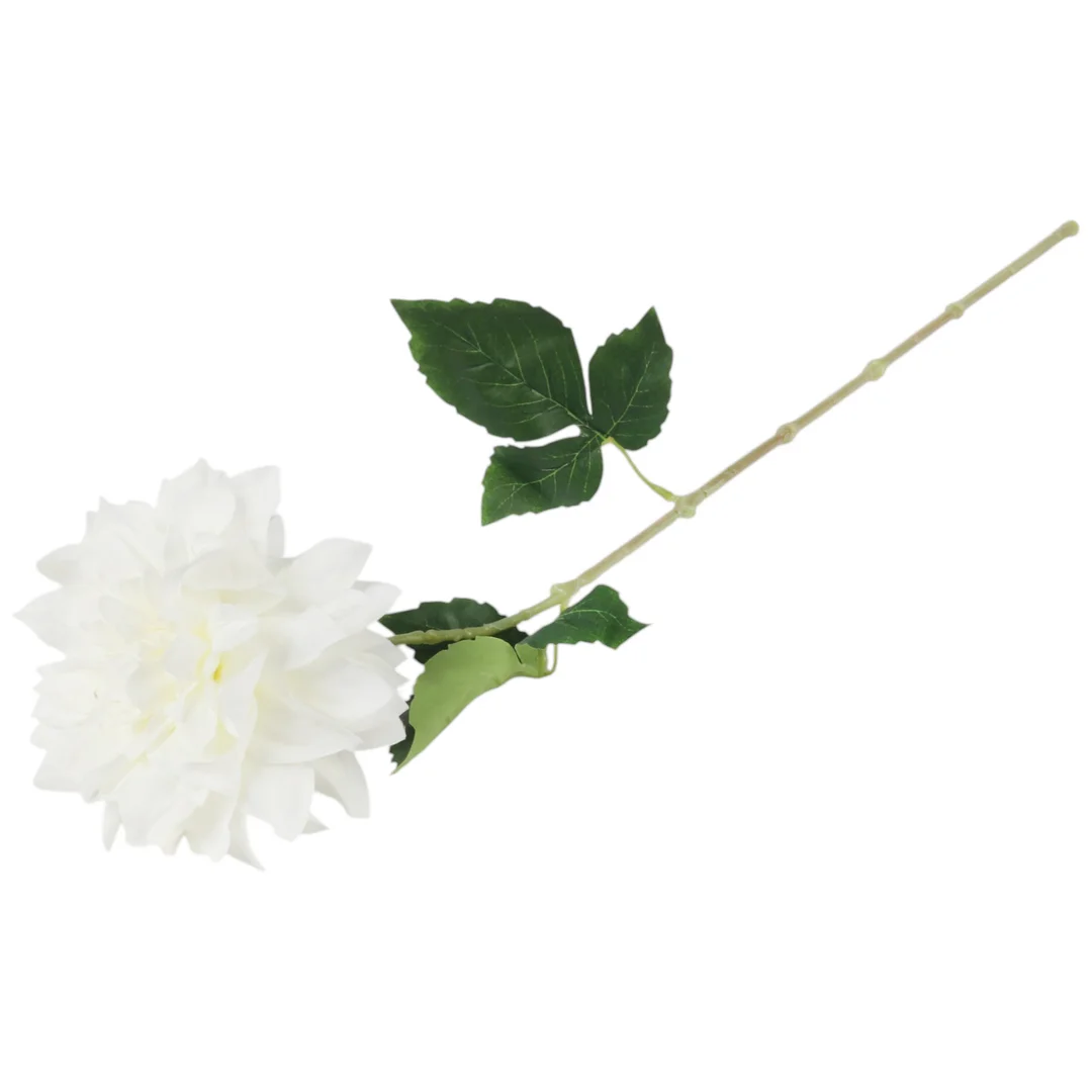DALIA sztuczny kwiat do wazonu GEORGINIA żółta 64 cm — zdjęcie 14