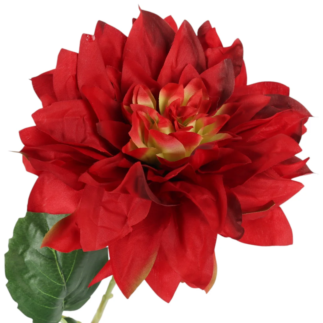 DALIA sztuczny kwiat do wazonu GEORGINIA żółta 64 cm — zdjęcie 18