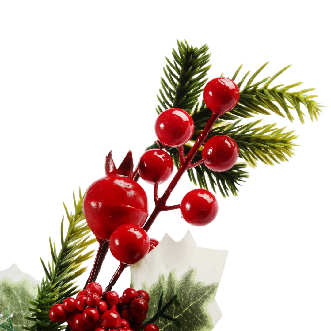 Dekoracja Bożonarodzeniowa z Szyszką i Jarzębiną w Doniczce 23 cm — zdjęcie 3