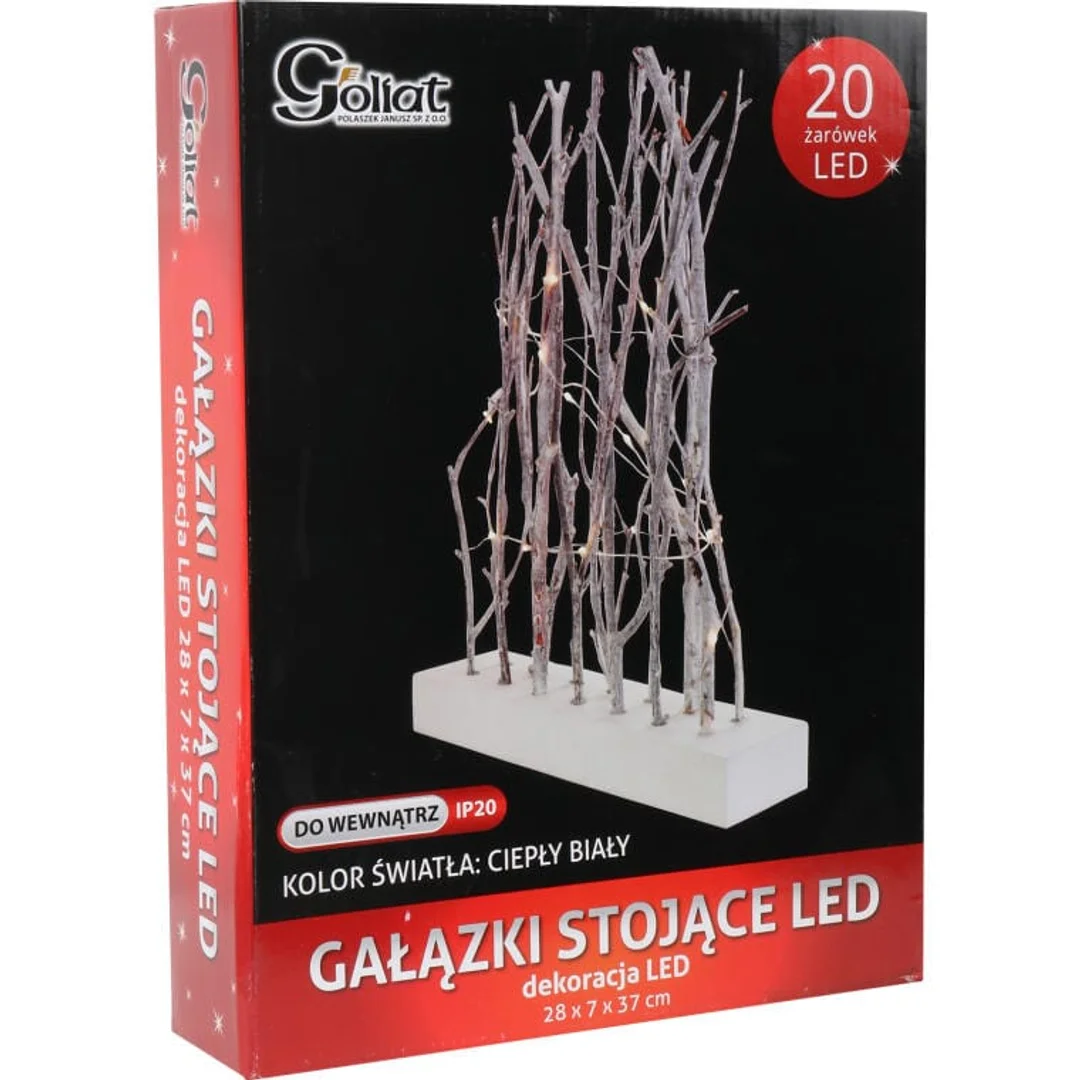 Dekoracja - gałązki z lampkami LED 28 cm — zdjęcie 3