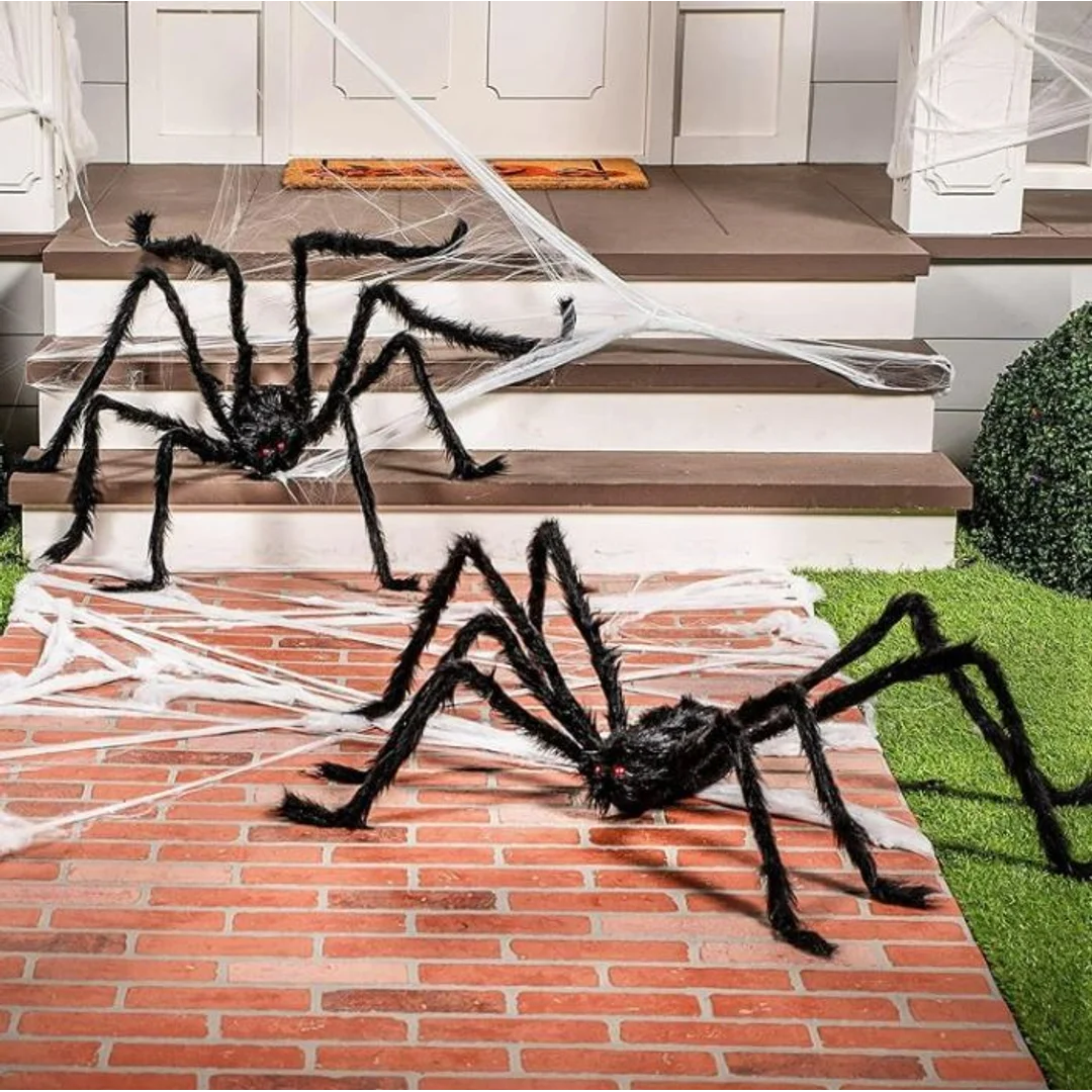 DEKORACJA OZDOBA NA HALLOWEEN PAJĄK WŁOCHATY GIGANT STRASZNA TARANTULA 70 cm — zdjęcie 5