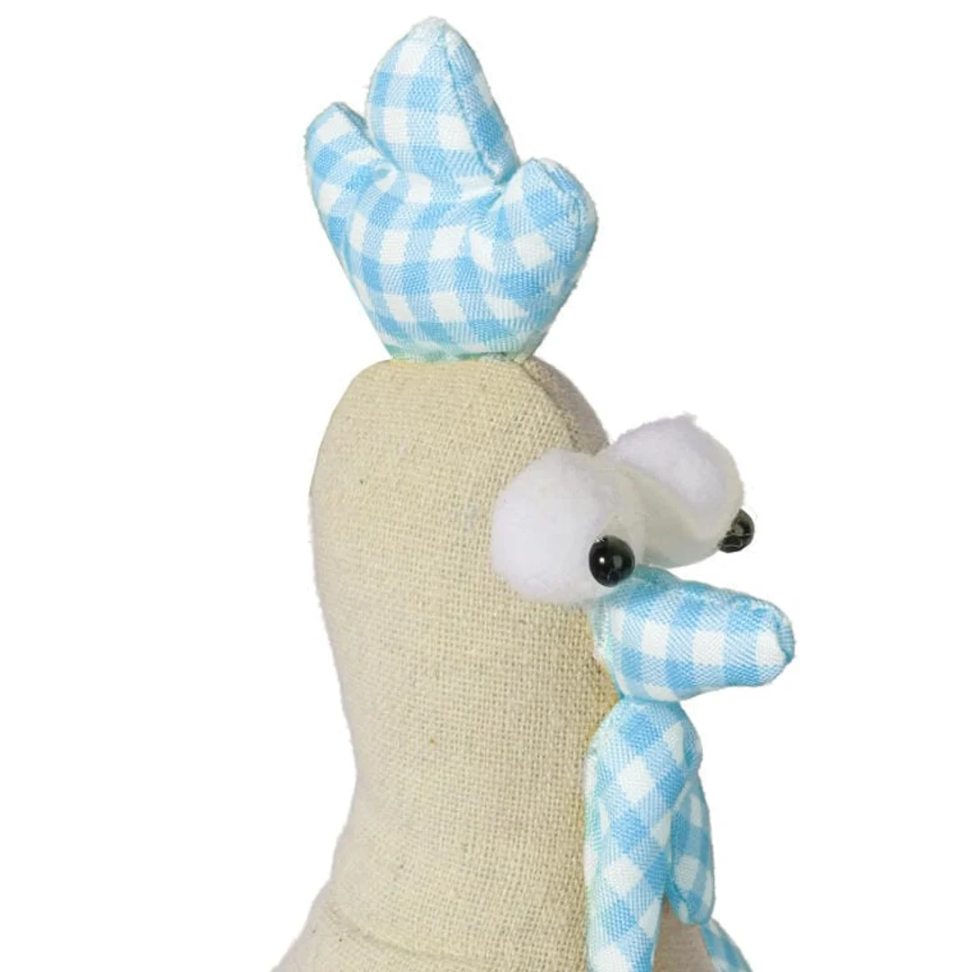 Dekoracyjna Figurka Wielkanocna - Stojąca Kura z Materiału, Niebieska, 25 cm — zdjęcie 2