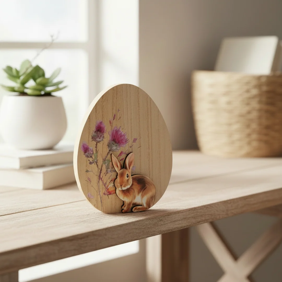 Drewniane JAJKO z dekoracją do postawienia 15 cm II — zdjęcie 5
