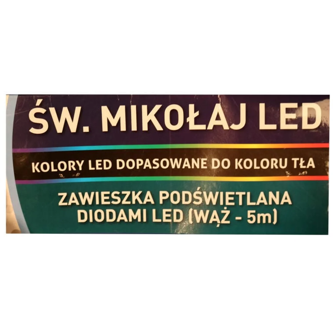 Duży Mikołaj LED do Dekoracji Zewnętrznej 120 Diod - Czerwony, Energooszczędny, Zasilanie sieciowe — zdjęcie 2