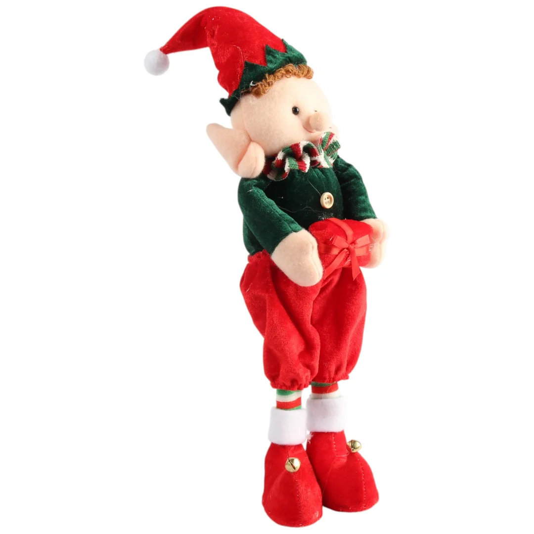 ELF PSOTNIK FIGURKA ELFA SKRZAT KRASNAL ŚWIĄTECZNY ADWENTOWY czerwony — zdjęcie 3