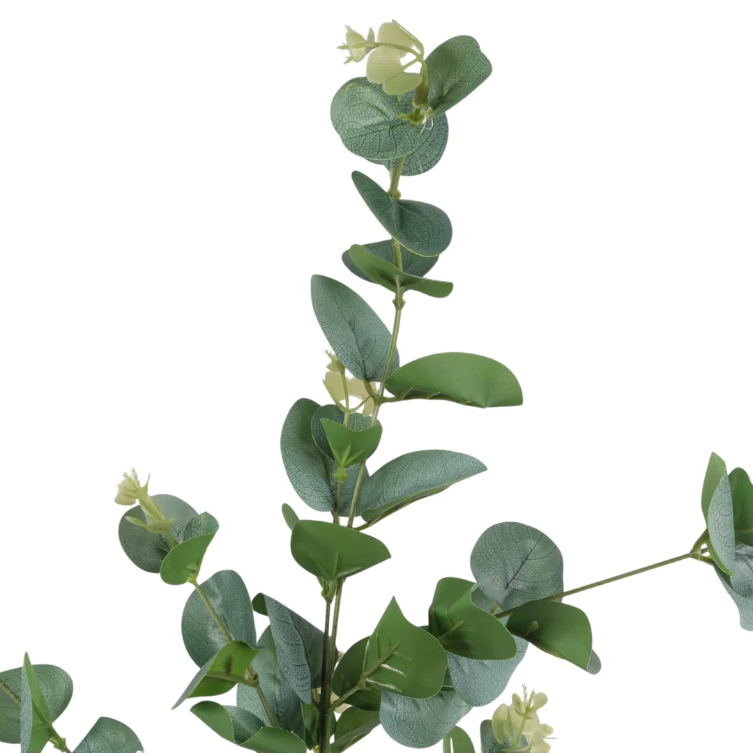 EUKALIPTUS GAŁĄZKA SZTUCZNA dodatek do kompozycji ciemno-zielony 90 cm — zdjęcie 3