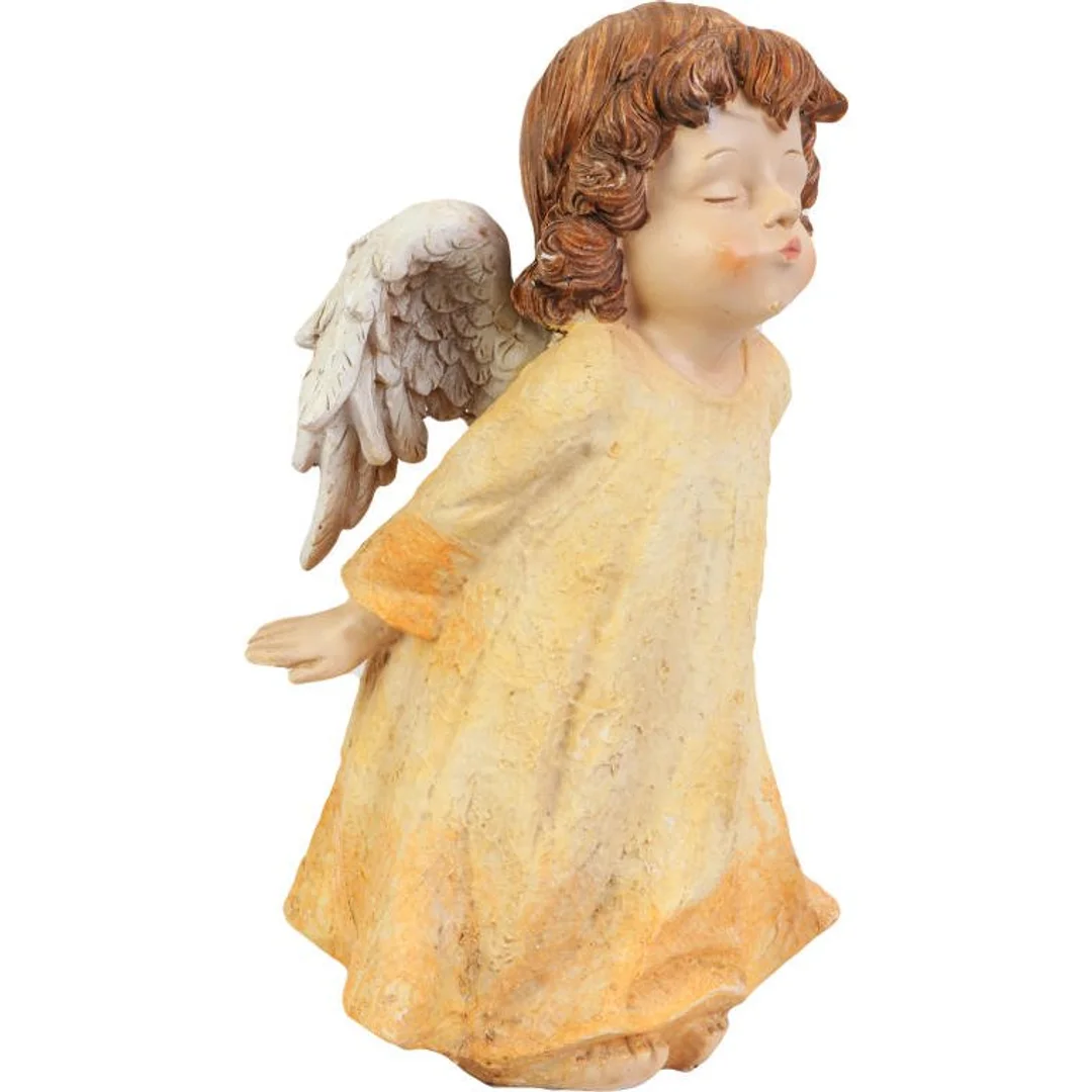 Figurka Anioła Strażnika w Kremowej Szacie - Dekoracja do Domu i na Pomnik 21 cm — zdjęcie 2