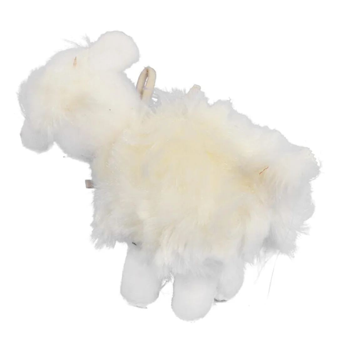 Figurka baranek pluszowy z kokardką 10cm — zdjęcie 2