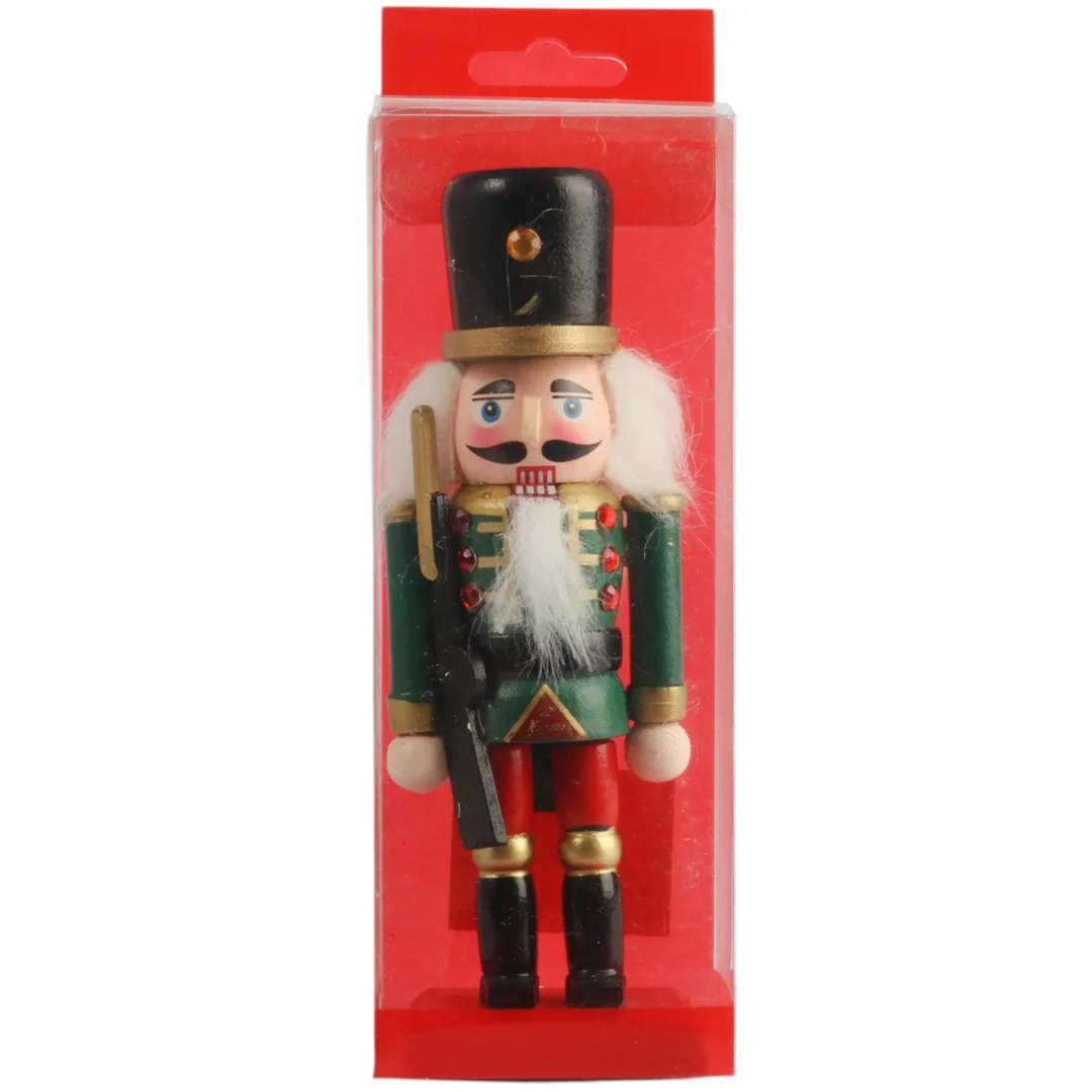 FIGURKA ŚWIĄTECZNA DEKORACYJNY DZIADEK DO ORZECHÓW 15 cm GWARDZISTA NIEBIESKI — zdjęcie 2