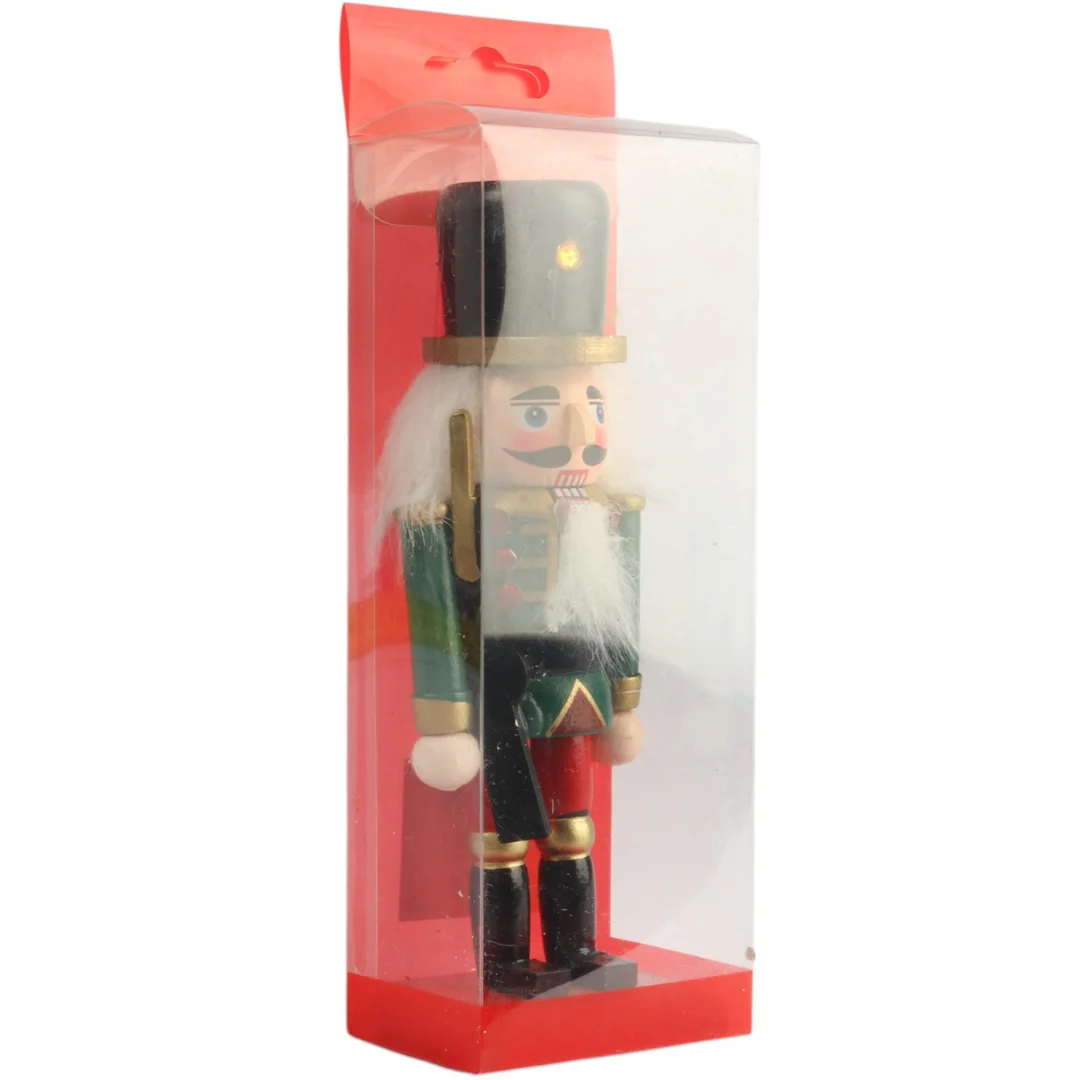 FIGURKA ŚWIĄTECZNA DEKORACYJNY DZIADEK DO ORZECHÓW 15 cm GWARDZISTA NIEBIESKI — zdjęcie 3