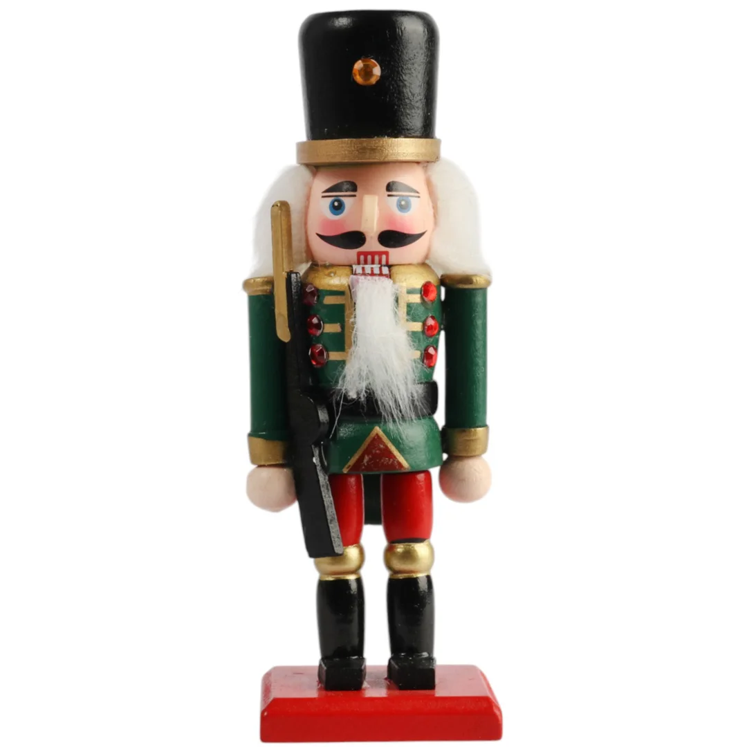 FIGURKA ŚWIĄTECZNA DEKORACYJNY DZIADEK DO ORZECHÓW 15 cm GWARDZISTA NIEBIESKI — zdjęcie 4