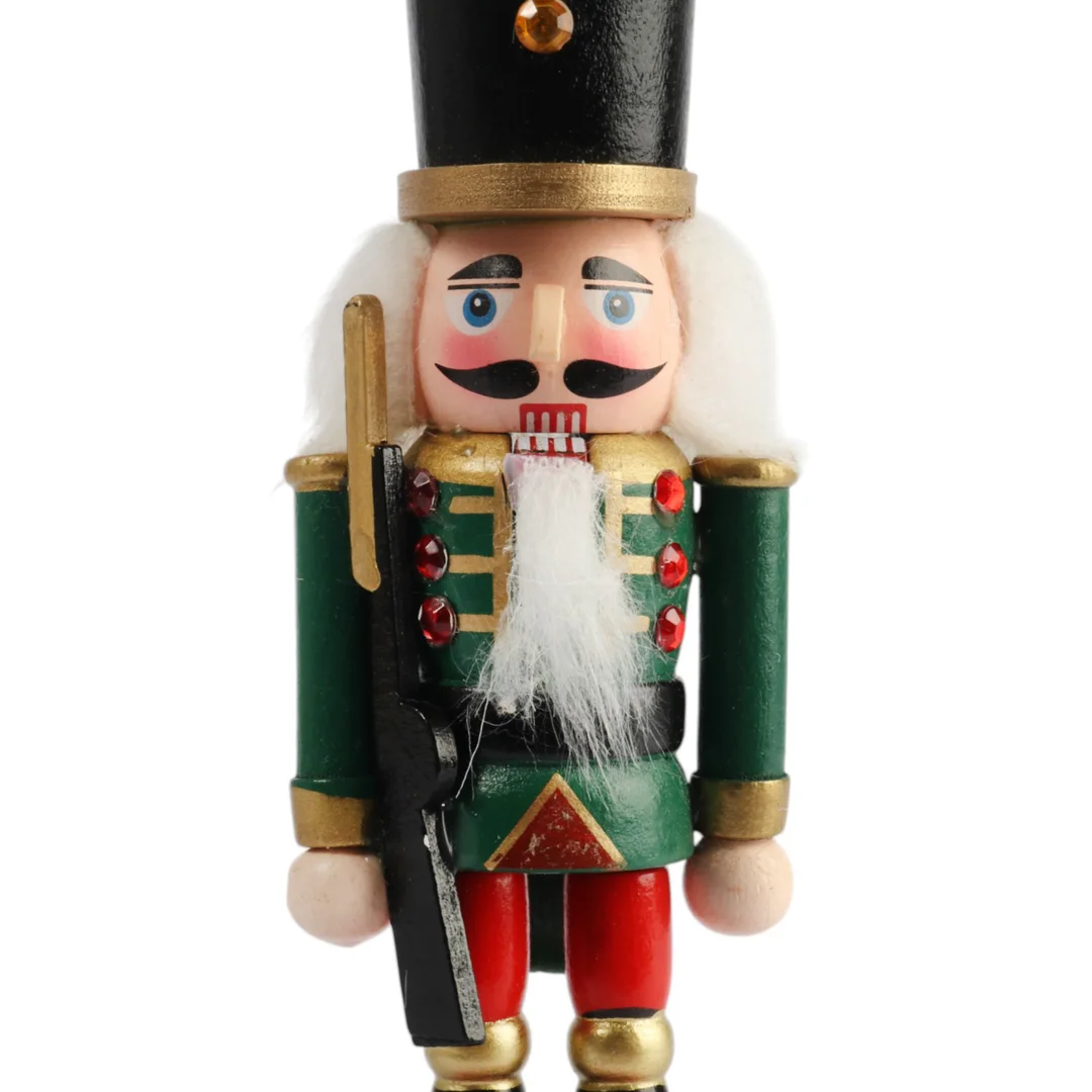 FIGURKA ŚWIĄTECZNA DEKORACYJNY DZIADEK DO ORZECHÓW 15 cm GWARDZISTA NIEBIESKI — zdjęcie 6
