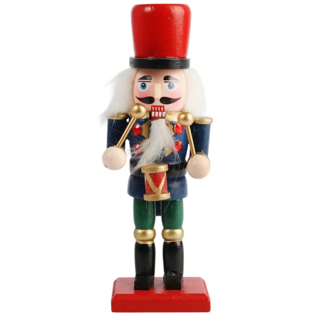 FIGURKA ŚWIĄTECZNA DEKORACYJNY DZIADEK DO ORZECHÓW 15 cm GWARDZISTA ZIELONY — zdjęcie 4