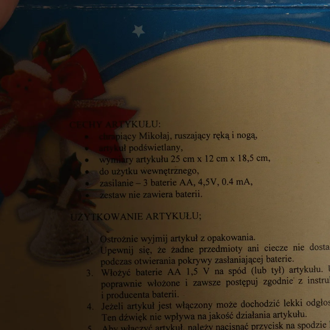 Figurka Świętego Mikołaja animowana, ruchoma, z dźwiękiem- chrapanie i podświetlona, 25 cm Czerwona — zdjęcie 11