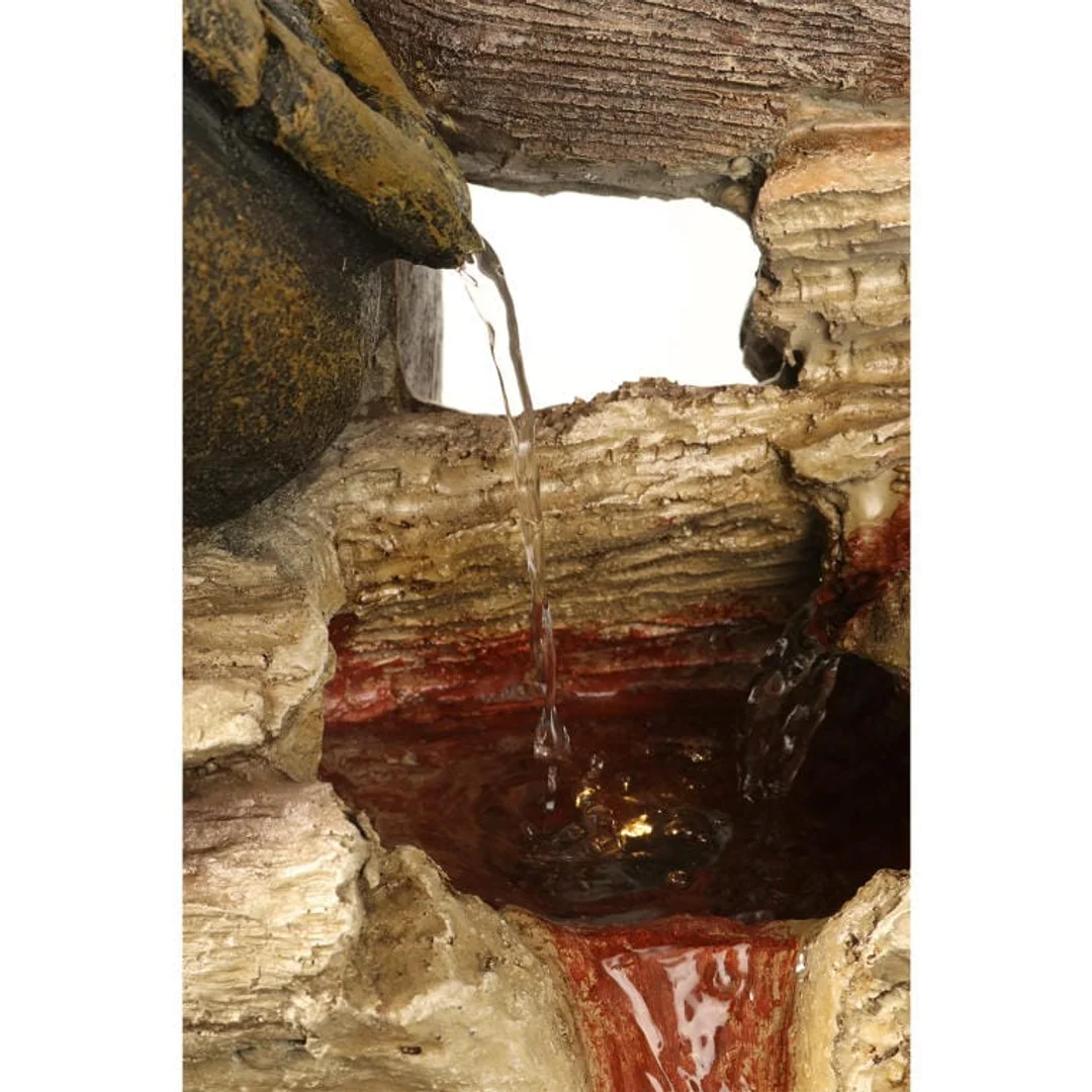 Fontanna Dekoracyjna ze Światłem - Stylizowana na Kamień 36x24x50 cm — zdjęcie 4