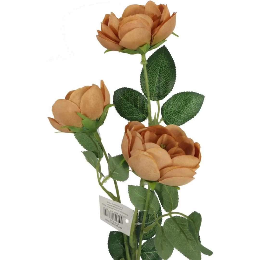 Gałązka 3 mini piwonii 65 cm kolor jasno brązowy — zdjęcie 2