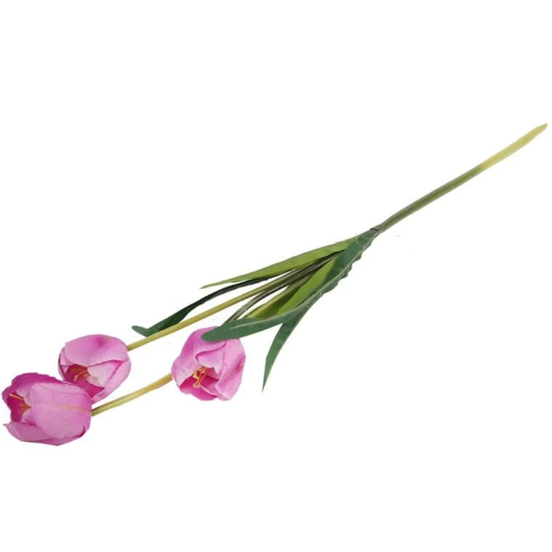 Gałązka 3 TULIPANÓW 80 CM FIOLETOWA — zdjęcie 3