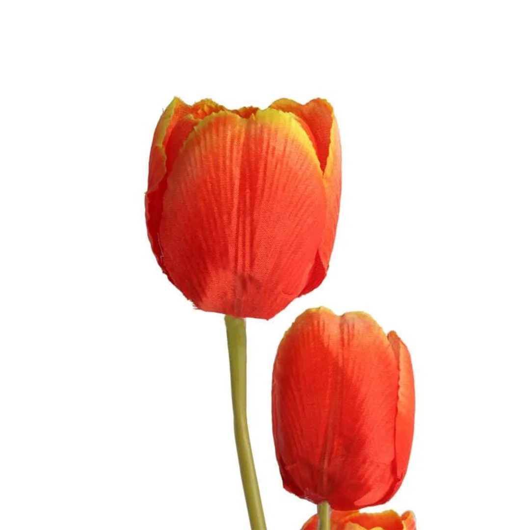 Gałązka 3 TULIPANÓW 80 CM POMARAŃCZOWA — zdjęcie 2
