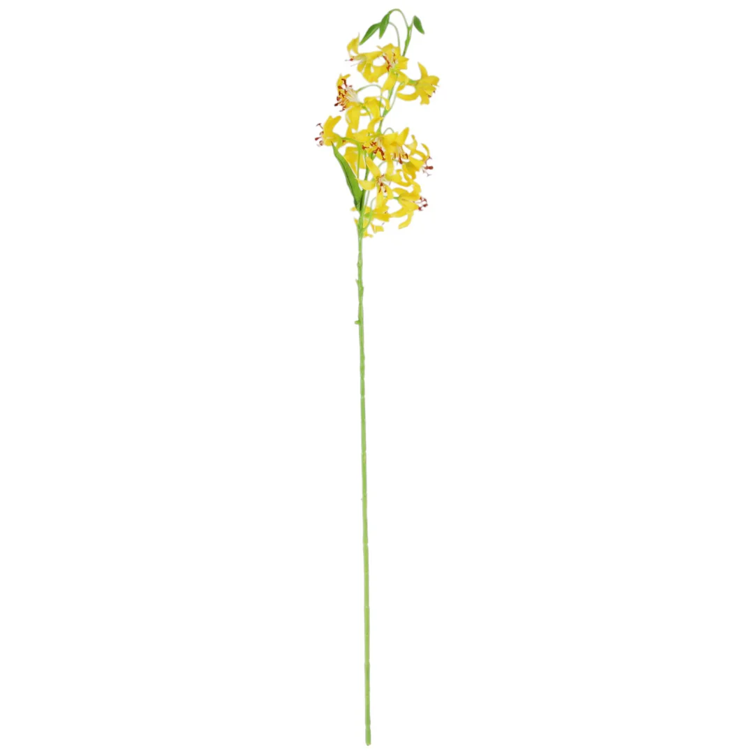 GAŁĄZKA DROBNEJ LILII w kolorze żółtym 85 cm — zdjęcie 2
