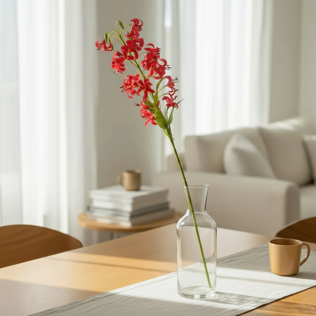 GAŁĄZKA DROBNEJ LILII w kolorze żółtym 85 cm — zdjęcie 20