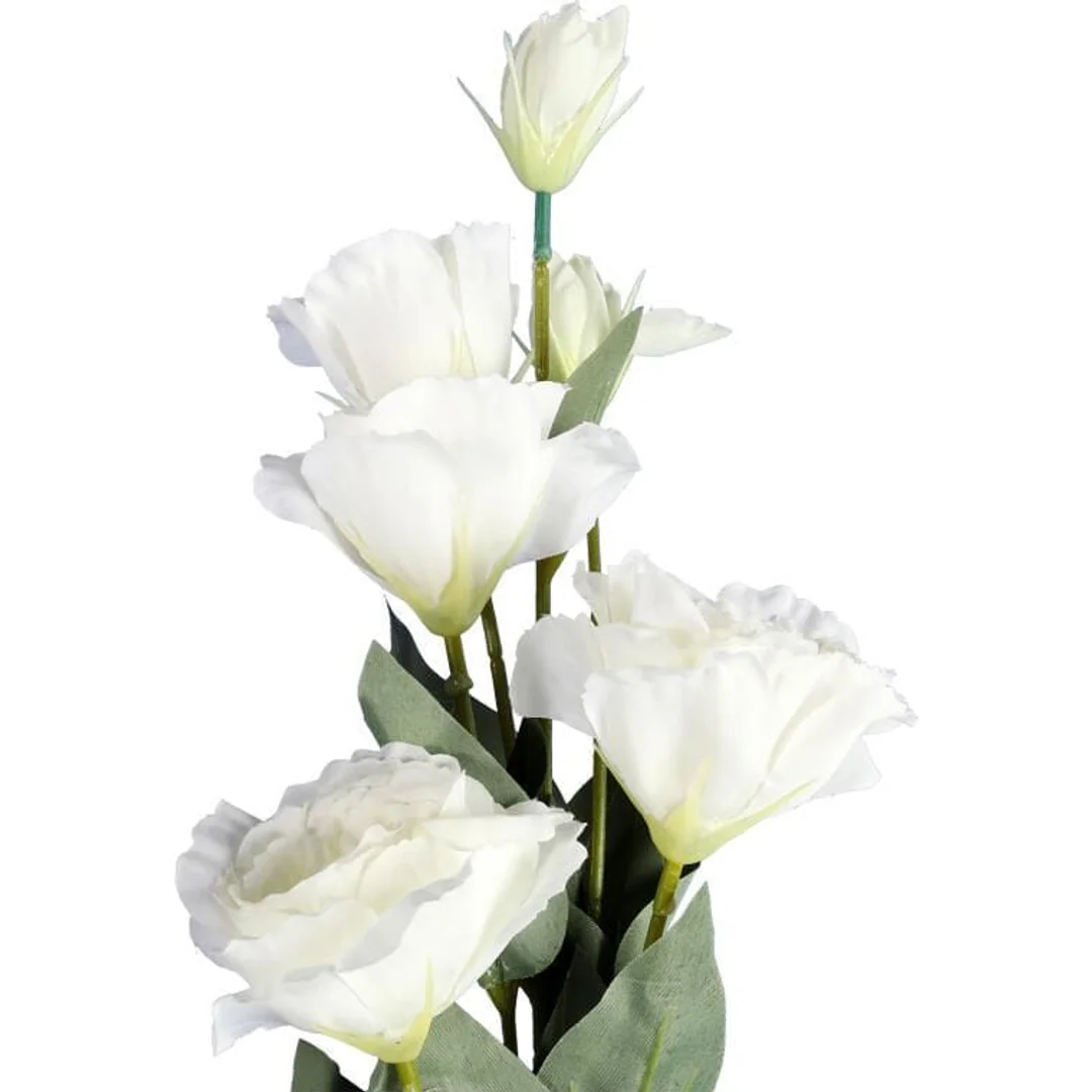 Gałązka Eustoma z 6 Białymi Kwiatami - Dekoracja Wysokiej Jakości — zdjęcie 2