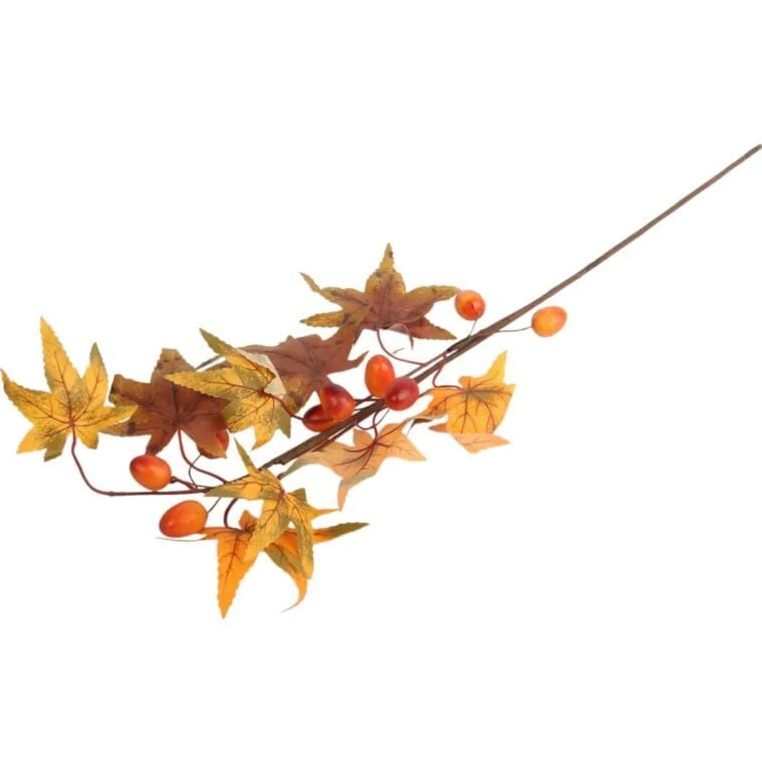 Gałązka jesienna z żołędziami 68 cm pomaranczowa — zdjęcie 3