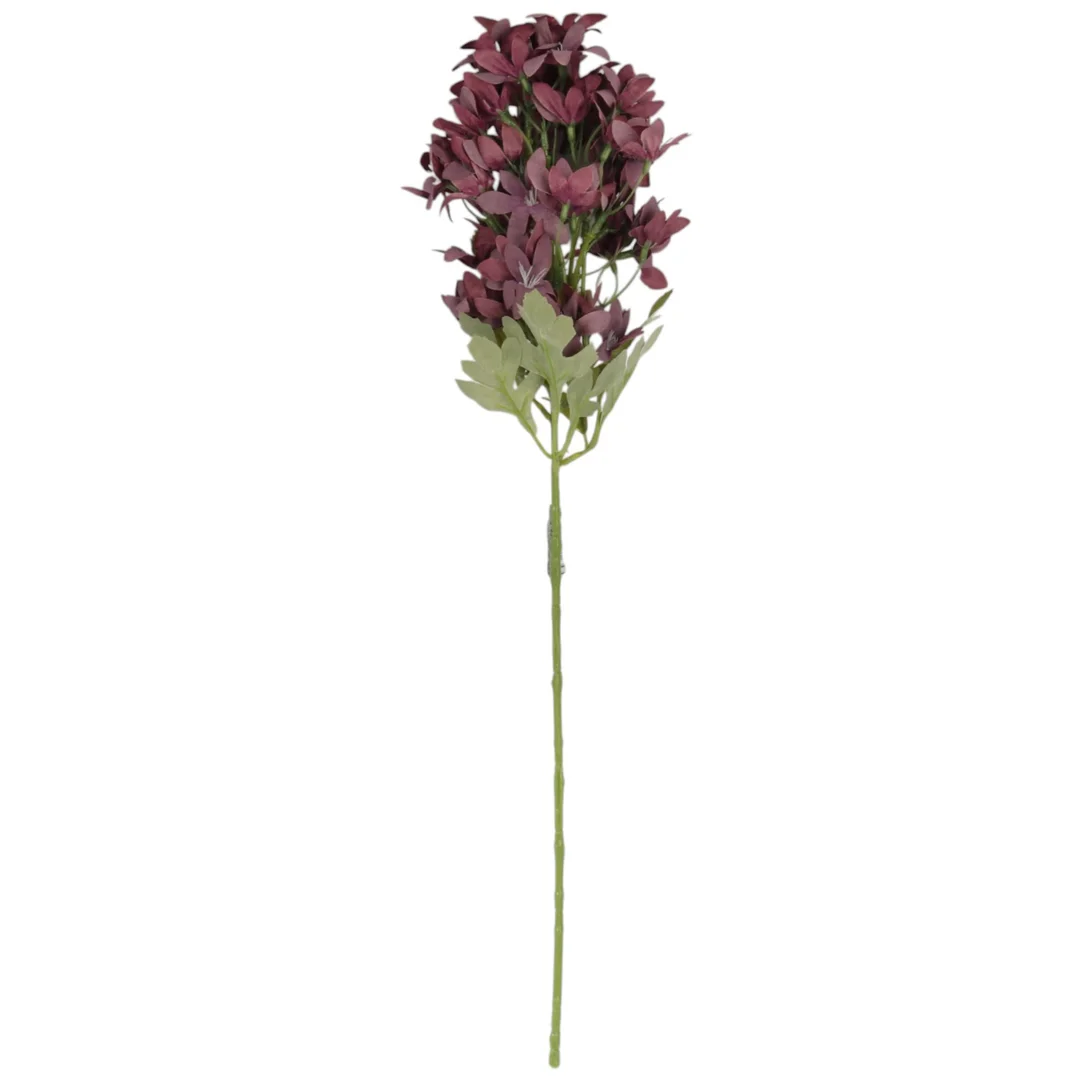 GAŁĄZKA KWIATÓW do wazonu HORTENSJA BUKIETOWA bordowa 58 cm — zdjęcie 2