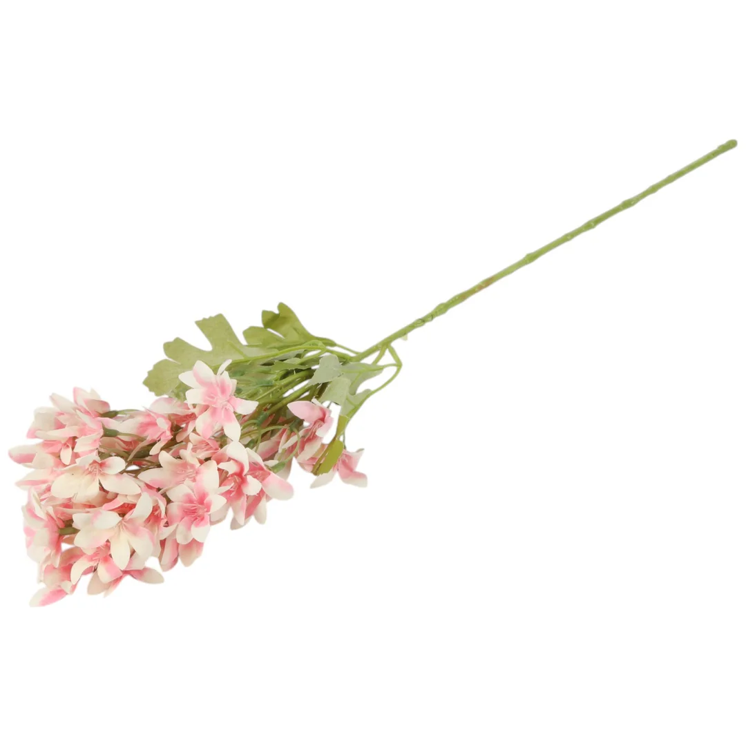 GAŁĄZKA KWIATÓW do wazonu HORTENSJA BUKIETOWA łososiowa 58 cm — zdjęcie 5