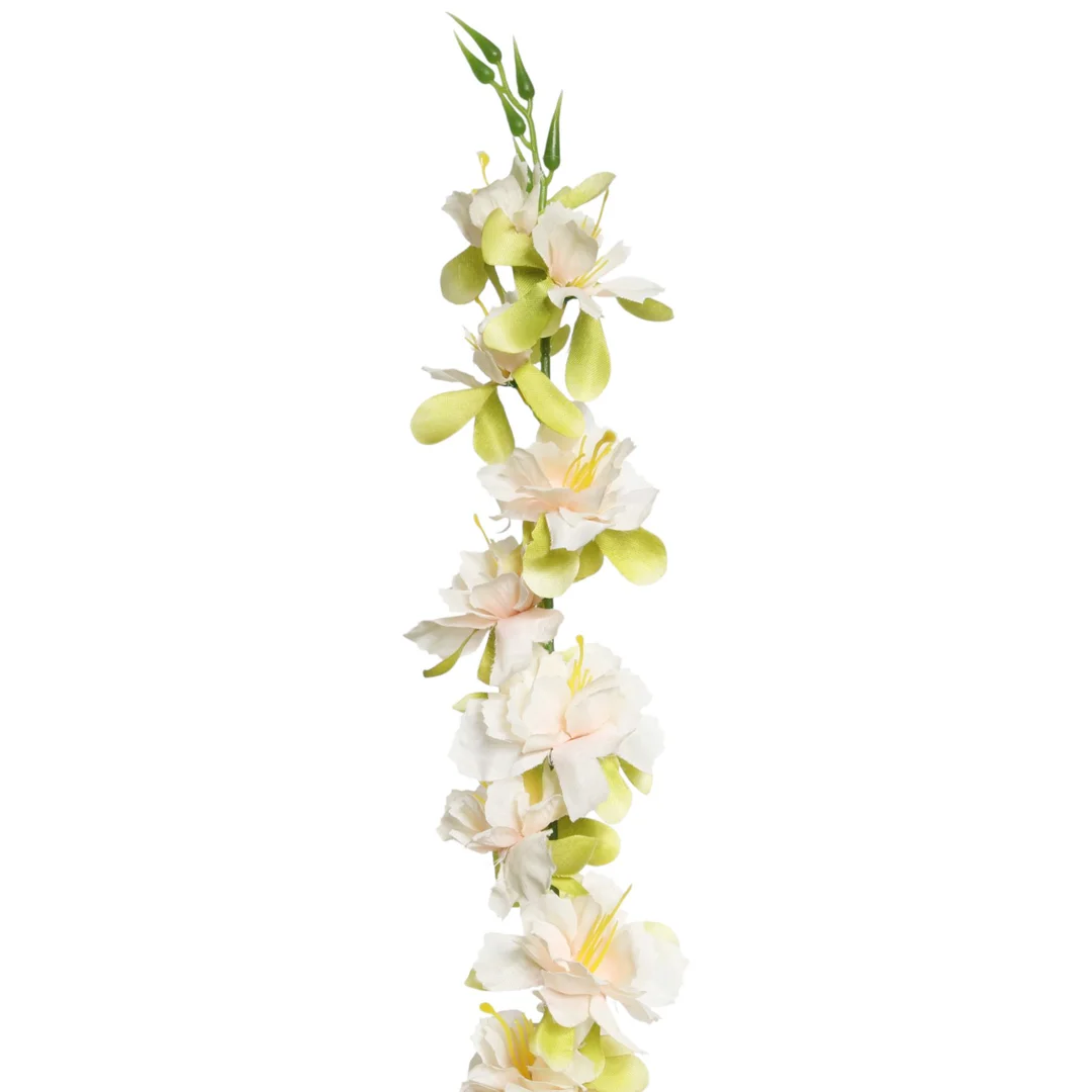 Gałązka kwiatów owocowych - wiśnia 76 cm kremowa — zdjęcie 3