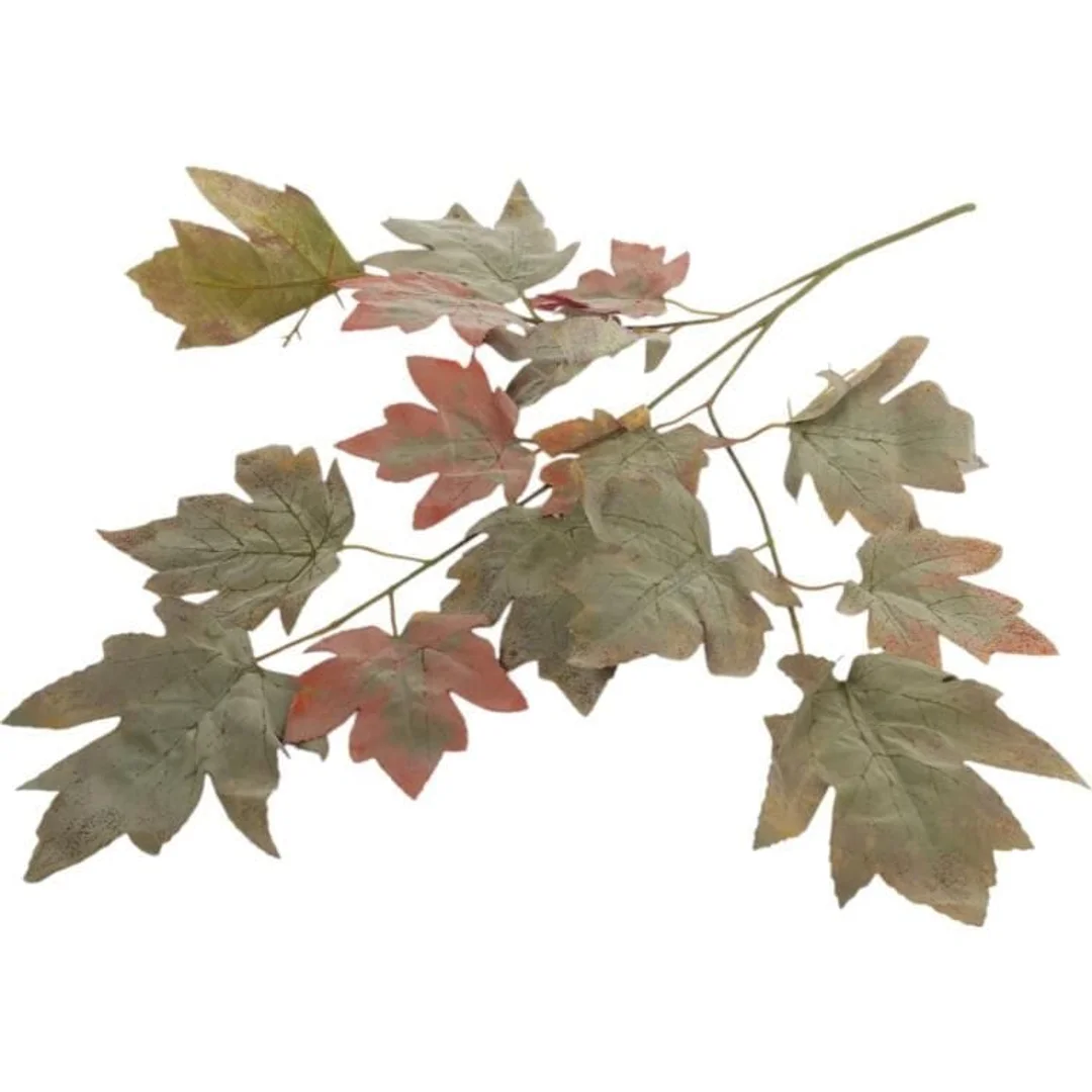 GAŁĄZKA LIŚCI KLONU 64 CM ZIELONA — zdjęcie 3