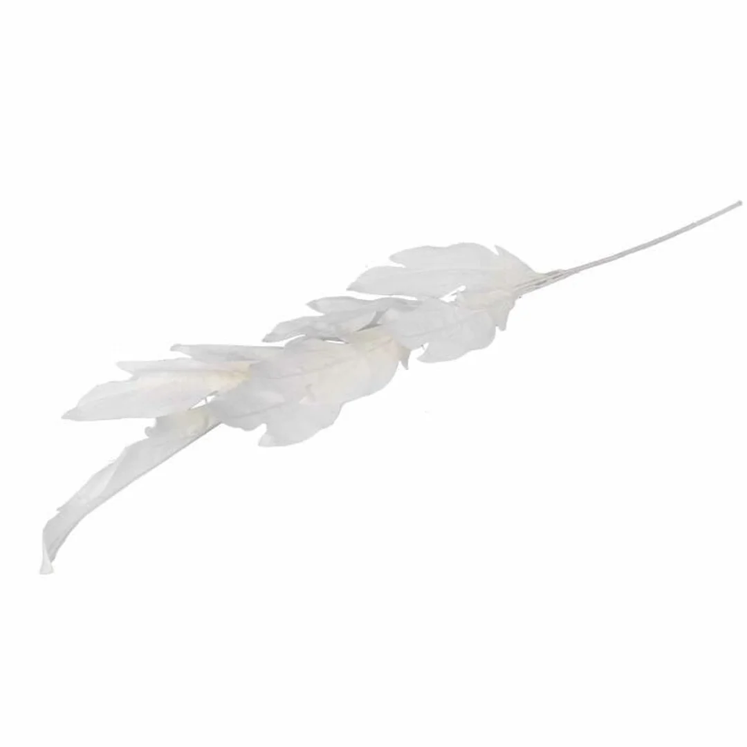 GAŁĄZKA LIŚCI OZDOBNYCH 112 CM KOLOR BIAŁY — zdjęcie 3