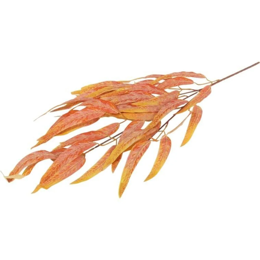 GAŁĄZKA LIŚCI PAPIRUSA 70 cm KOLOR POMARAŃCZOWY — zdjęcie 3