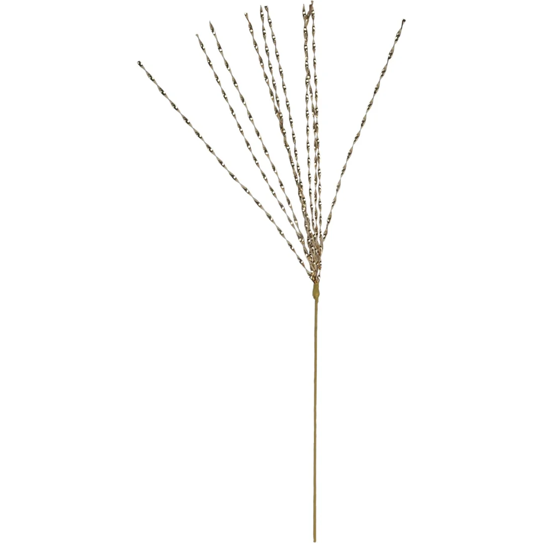 Gałązka metalizowana złota do dekoracji stroików sztuczna 72 cm — zdjęcie 2