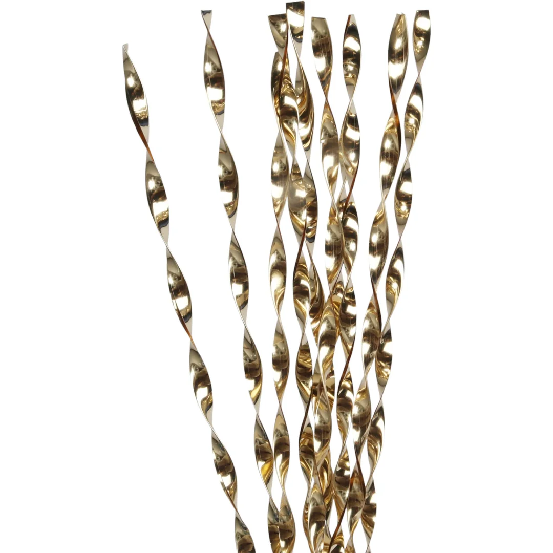 Gałązka metalizowana złota do dekoracji stroików sztuczna 72 cm — zdjęcie 3