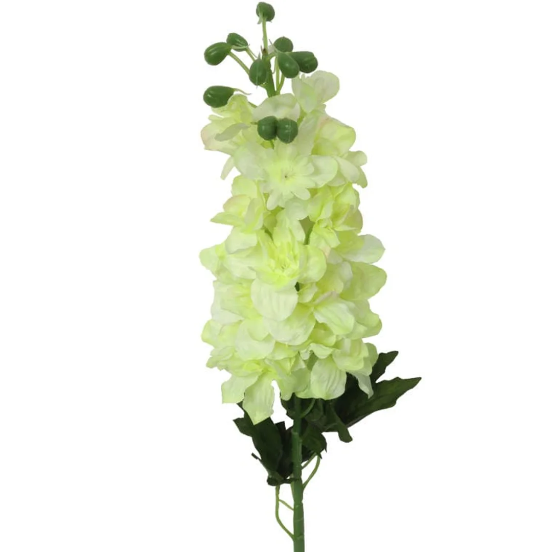 Gałązka ostróżki sztucznej w kolorze zielonym, 80 cm — zdjęcie 2