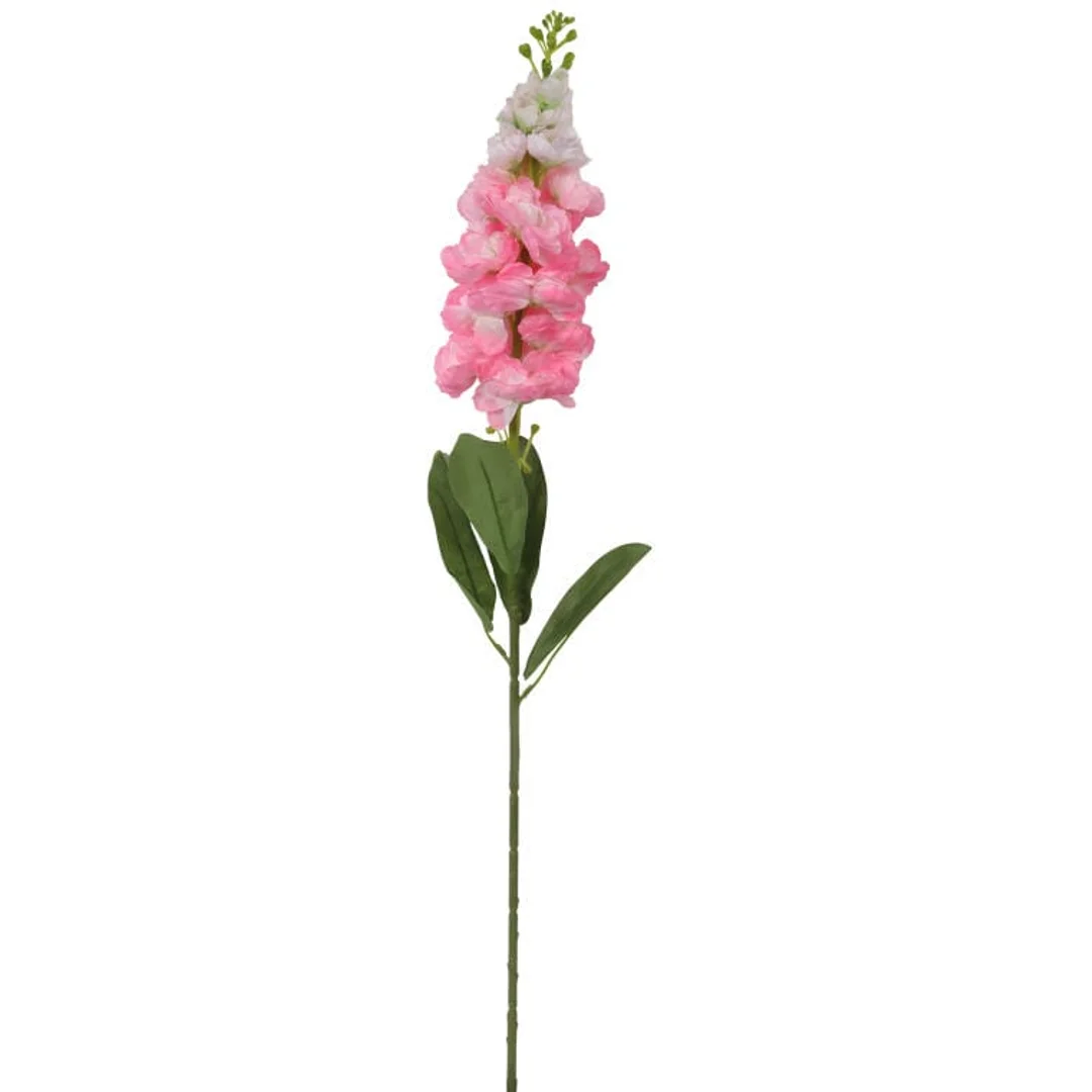 Gałązka Sztucznej Lewkonii w Kolorze Jasno Różowym, 90 cm — zdjęcie 2