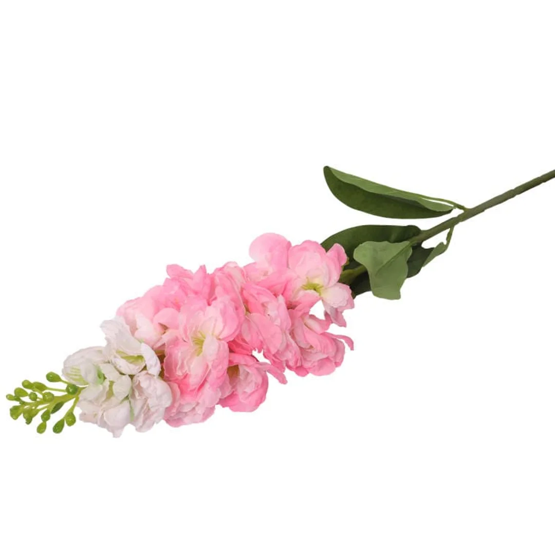 Gałązka Sztucznej Lewkonii w Kolorze Jasno Różowym, 90 cm — zdjęcie 4
