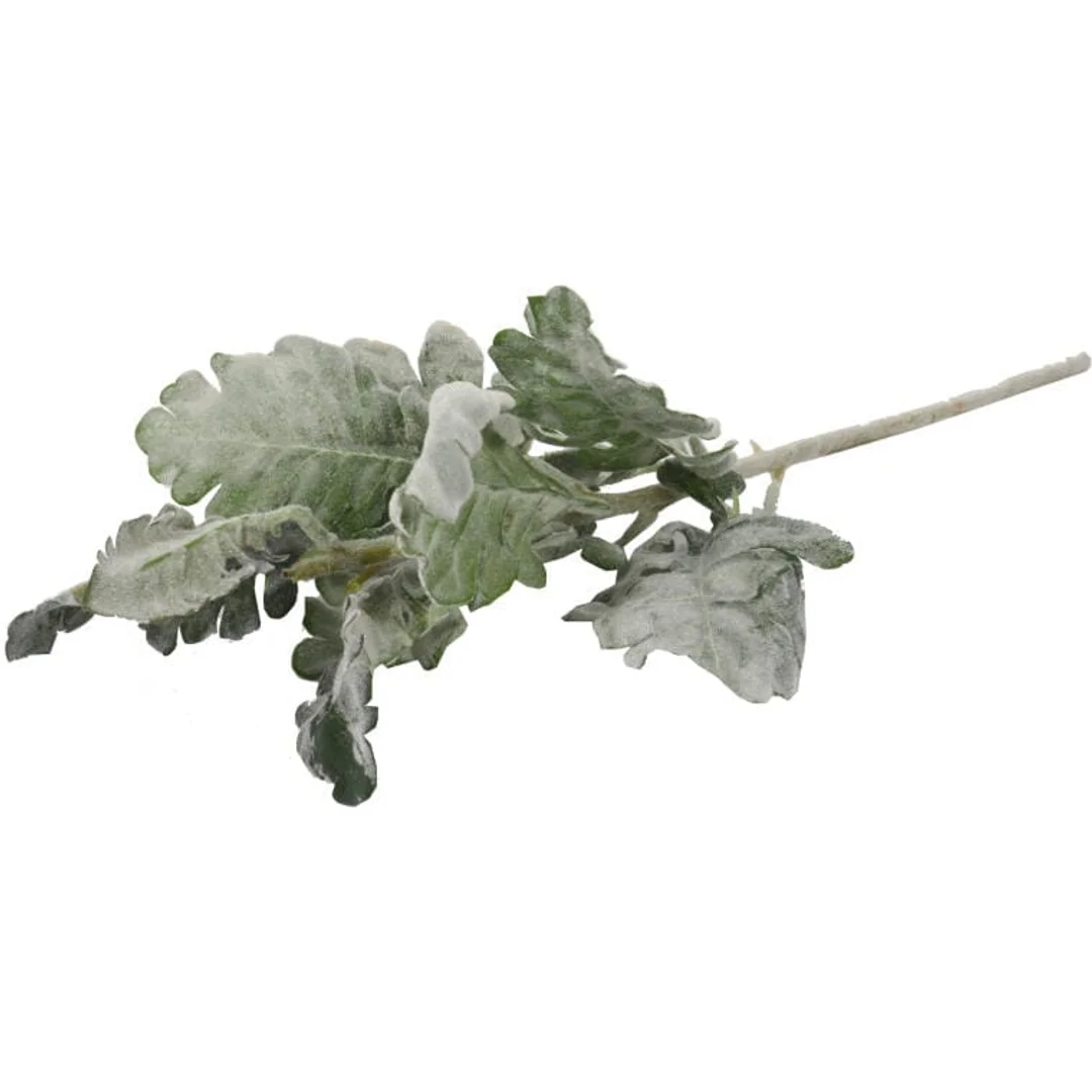 Gałązka Sztucznych Omszałych Liści 45 cm zielona — zdjęcie 3