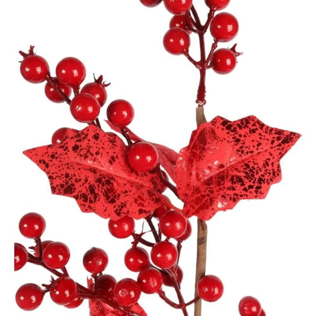 GAŁĄZKA z JARZĘBINĄ czerwona 68 CM — zdjęcie 2