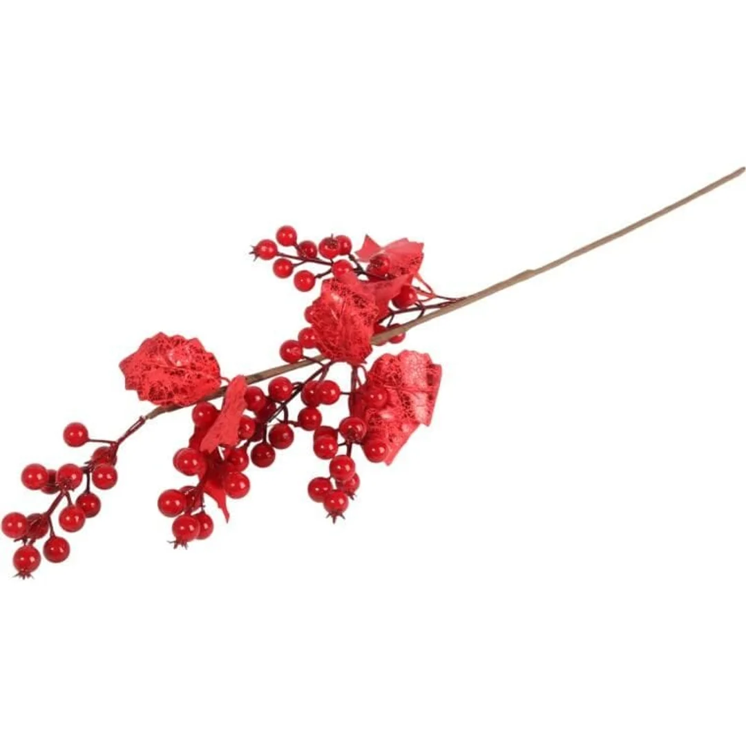 GAŁĄZKA z JARZĘBINĄ czerwona 68 CM — zdjęcie 3