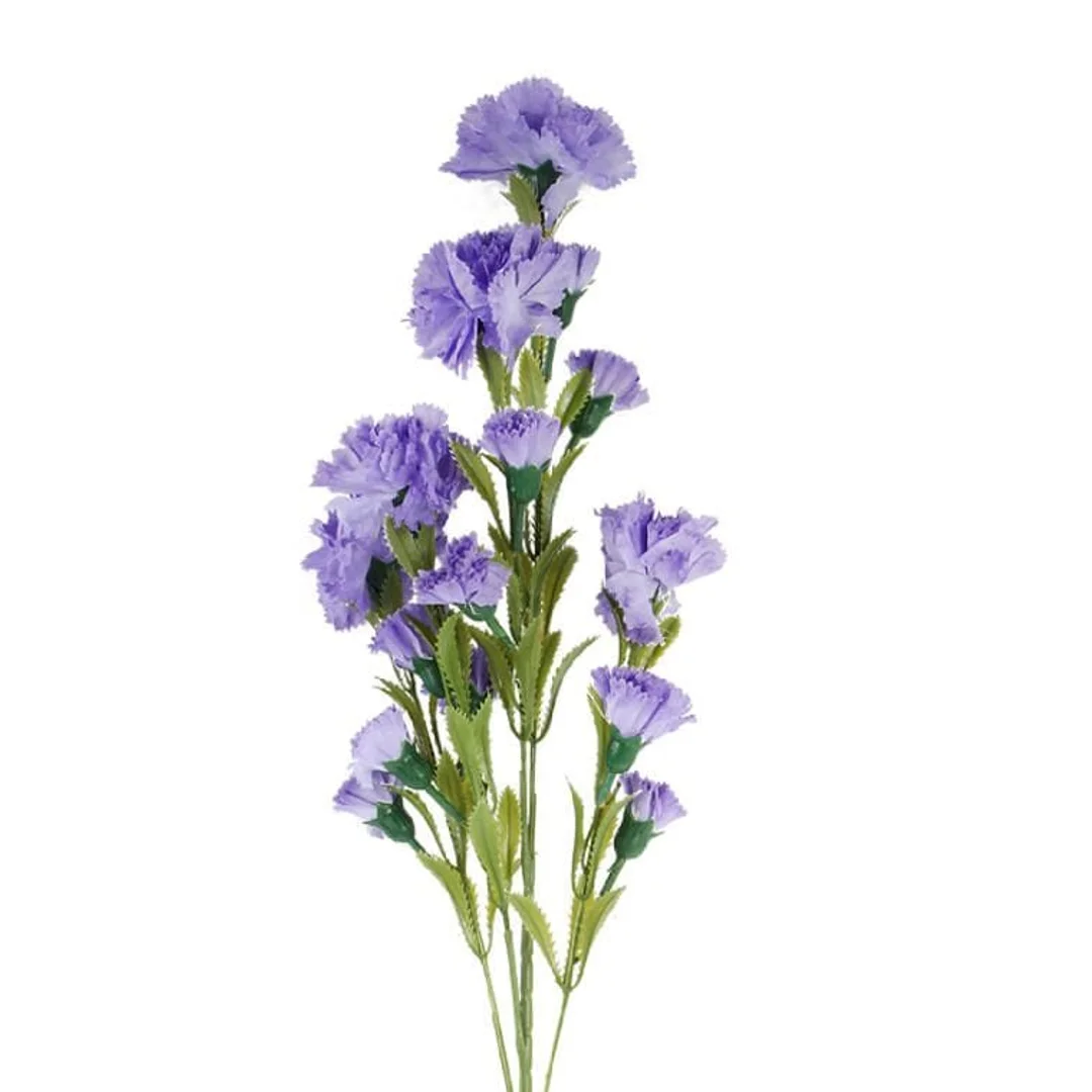 Gałązka z Sztucznymi Goździkami Fioletowymi - 15 Kwiatów, Wysokość 86 cm — zdjęcie 2