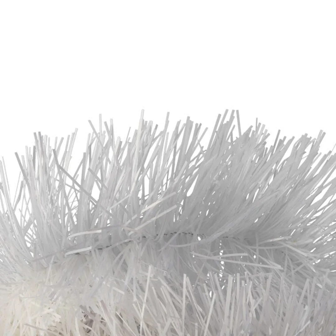 Gęsty Łańcuch Choinkowy Goliat z Białej Metalizowanej Folii 10cm x 300cm — zdjęcie 2
